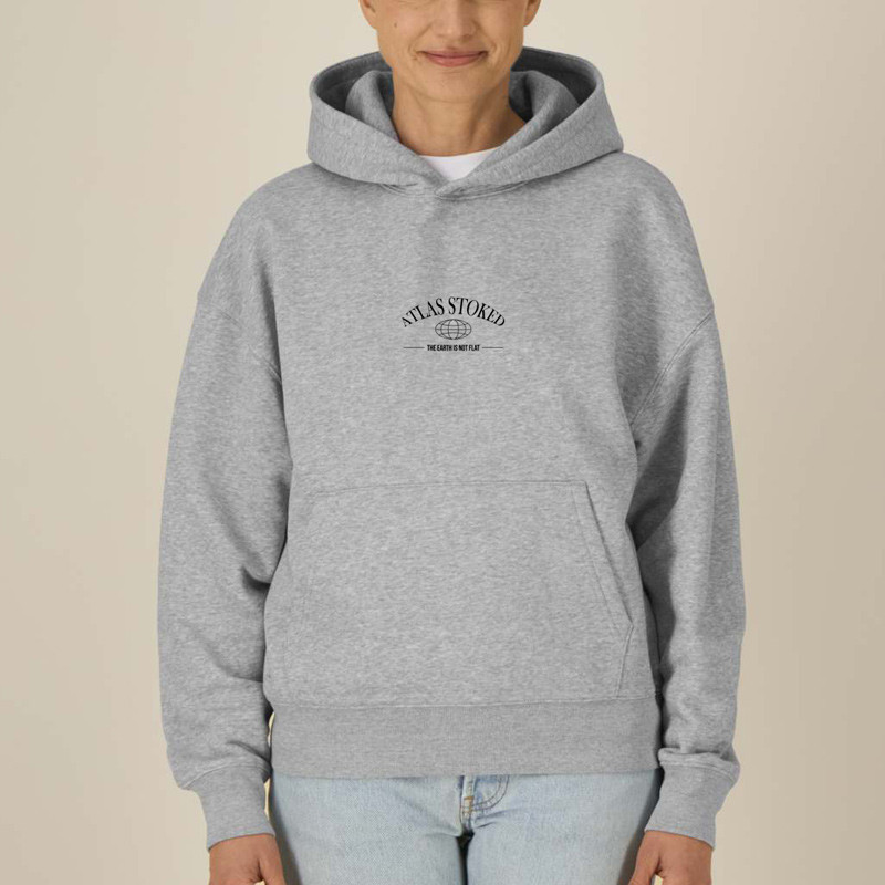 Sudadera Atlas: The Earth Boxy Hood (Heather Grey Black)