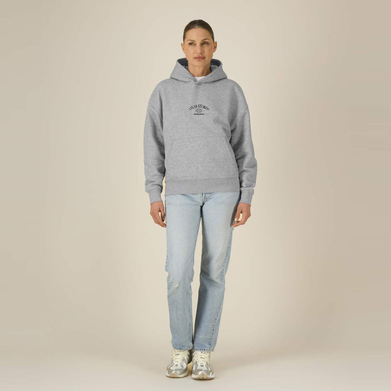 Sudadera Atlas: The Earth Boxy Hood (Heather Grey Black)