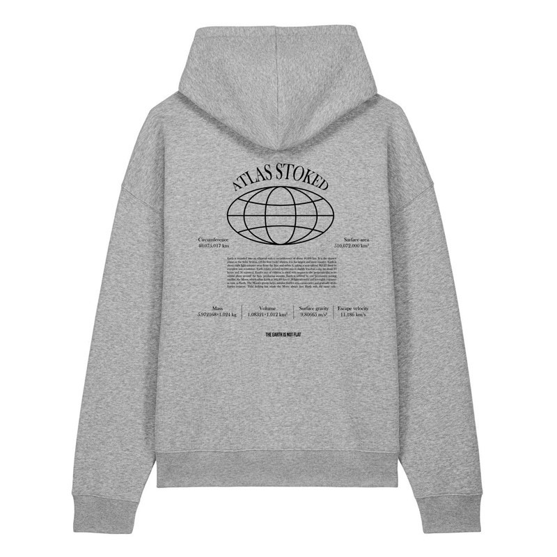 Sudadera Atlas: The Earth Boxy Hood (Heather Grey Black)