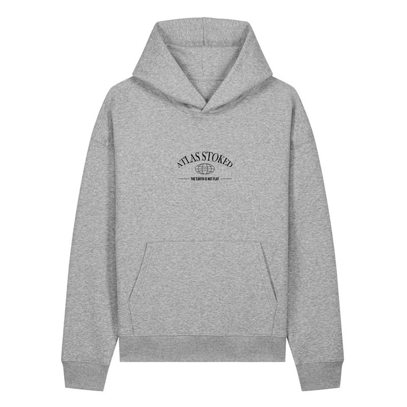 Sudadera Atlas: The Earth Boxy Hood (Heather Grey Black)