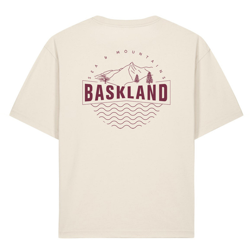Camiseta Atlas: Baskland Boxy Tee (Natural Raw Burgundy)