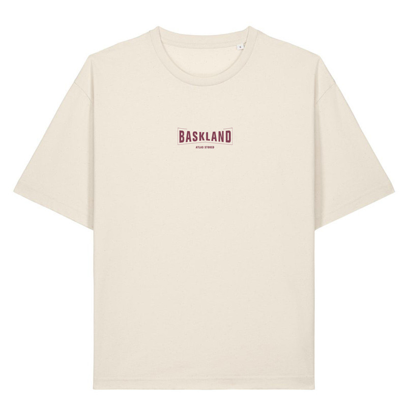 Camiseta Atlas: Baskland Boxy Tee (Natural Raw Burgundy)