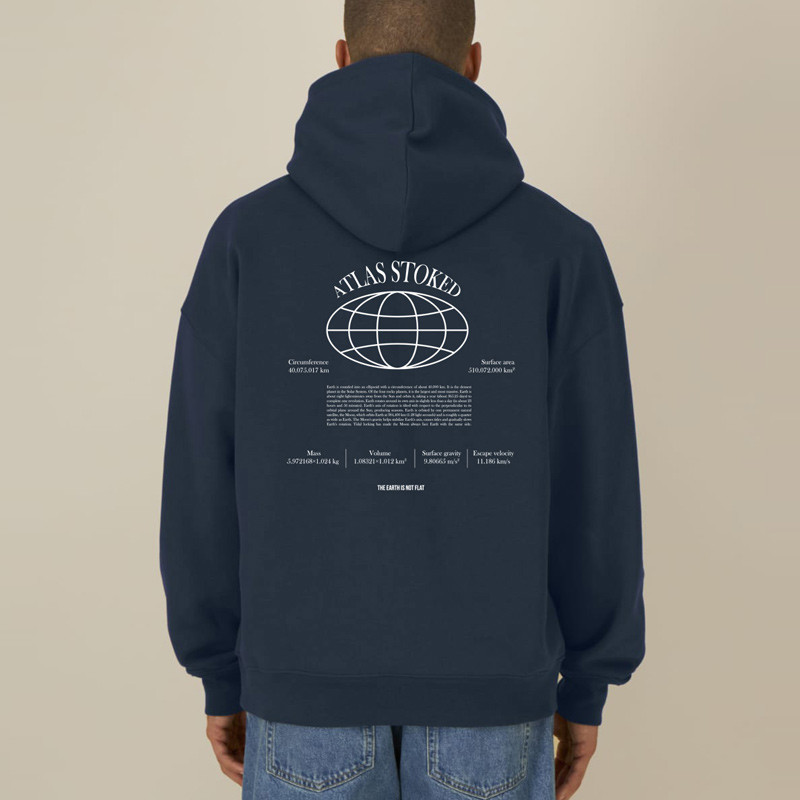 Sudadera Atlas: The Earth Boxy Hood (Navy)