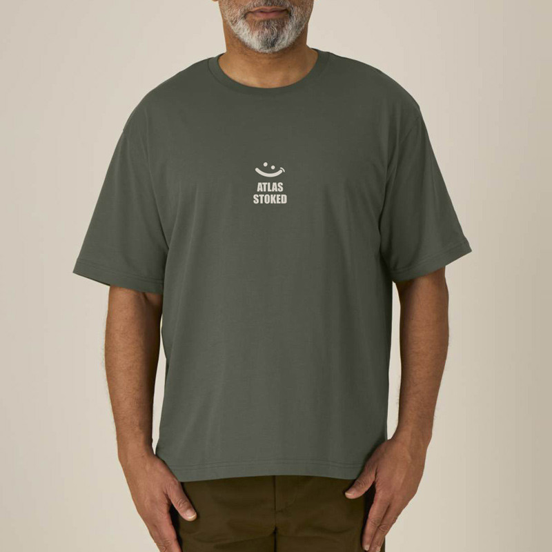 Camiseta Atlas: Gilda Boxy Tee (Khaki Off White)