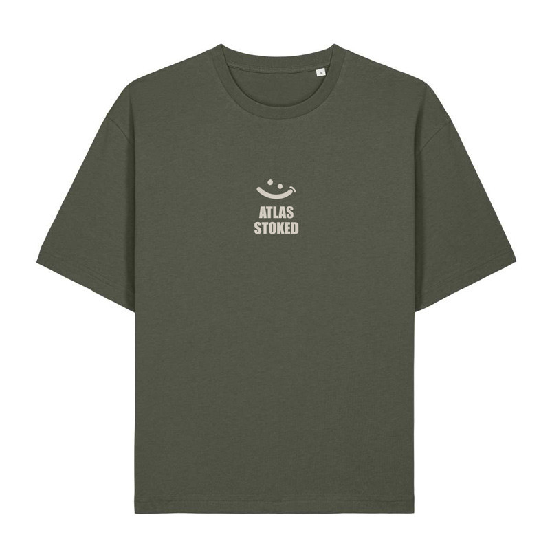 Camiseta Atlas: Gilda Boxy Tee (Khaki Off White)