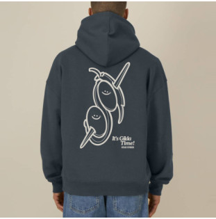 Sudadera Atlas: Gilda Boxy Hood (Indian Ink Grey Off Wht)