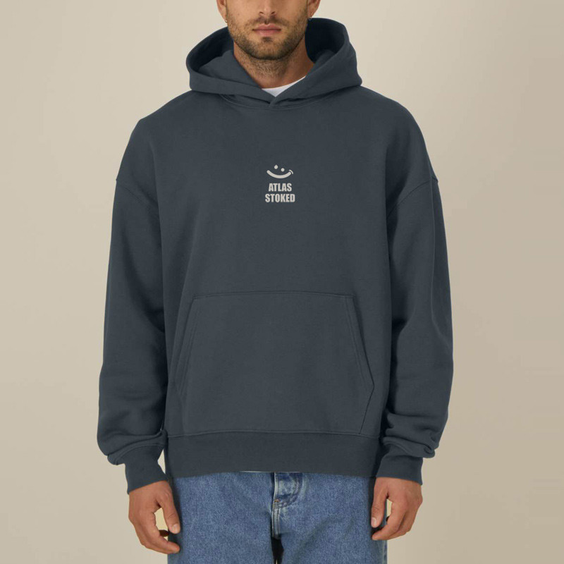 Sudadera Atlas: Gilda Boxy Hood (Indian Ink Grey Off Wht)