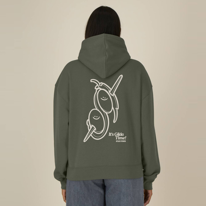 Sudadera Atlas: Gilda Boxy Hood (Khaki Off White)