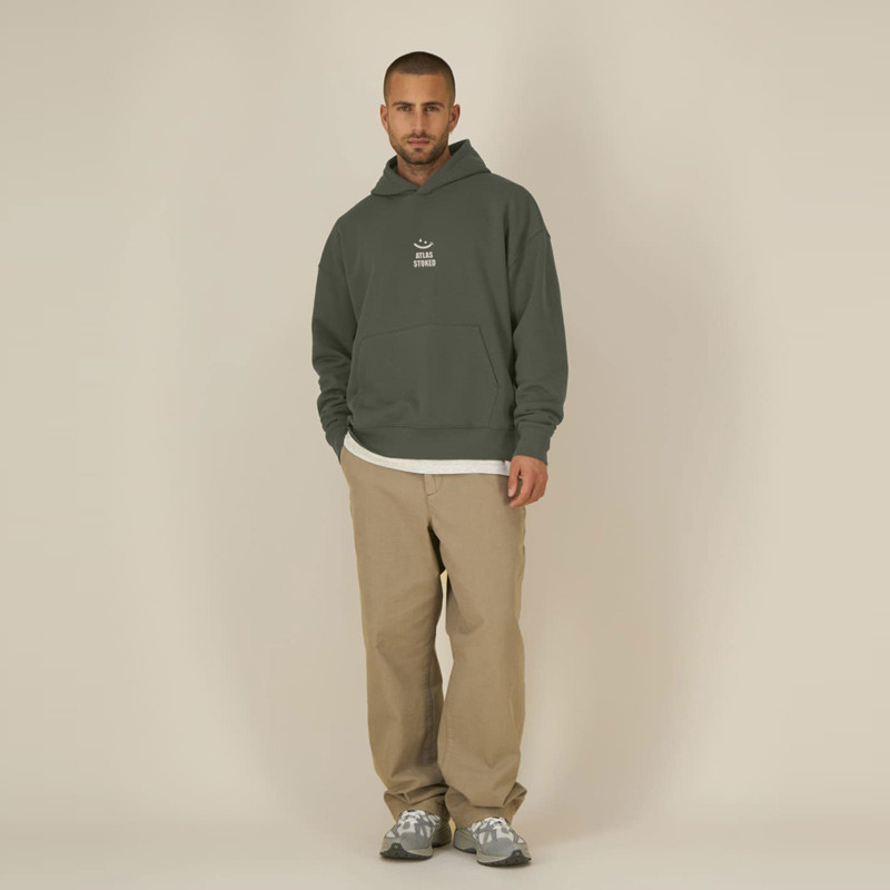 Sudadera Atlas: Gilda Boxy Hood (Khaki Off White)