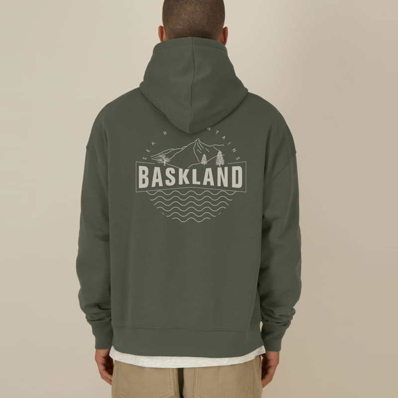 Sudadera Atlas: Baskland Boxy Hood (Khaki Stone)
