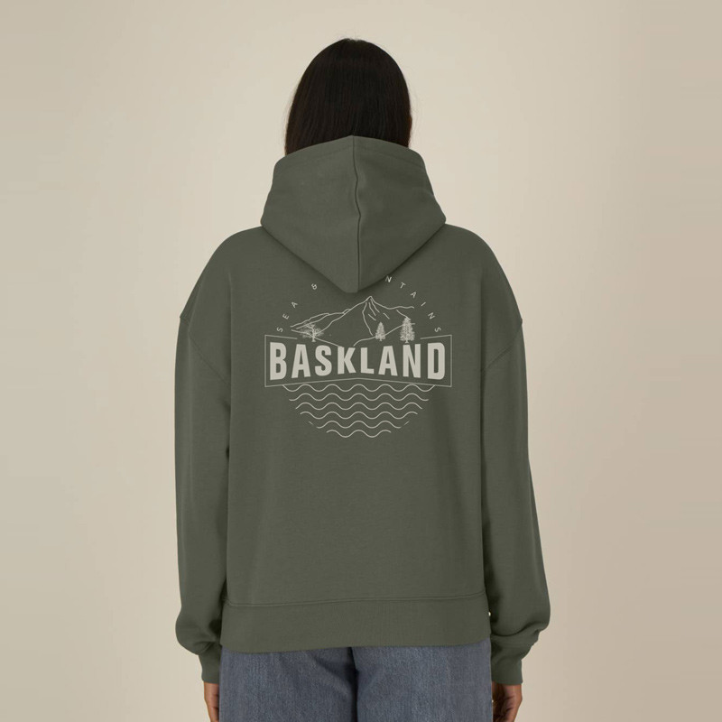 Sudadera Atlas: Baskland Boxy Hood (Khaki Stone)
