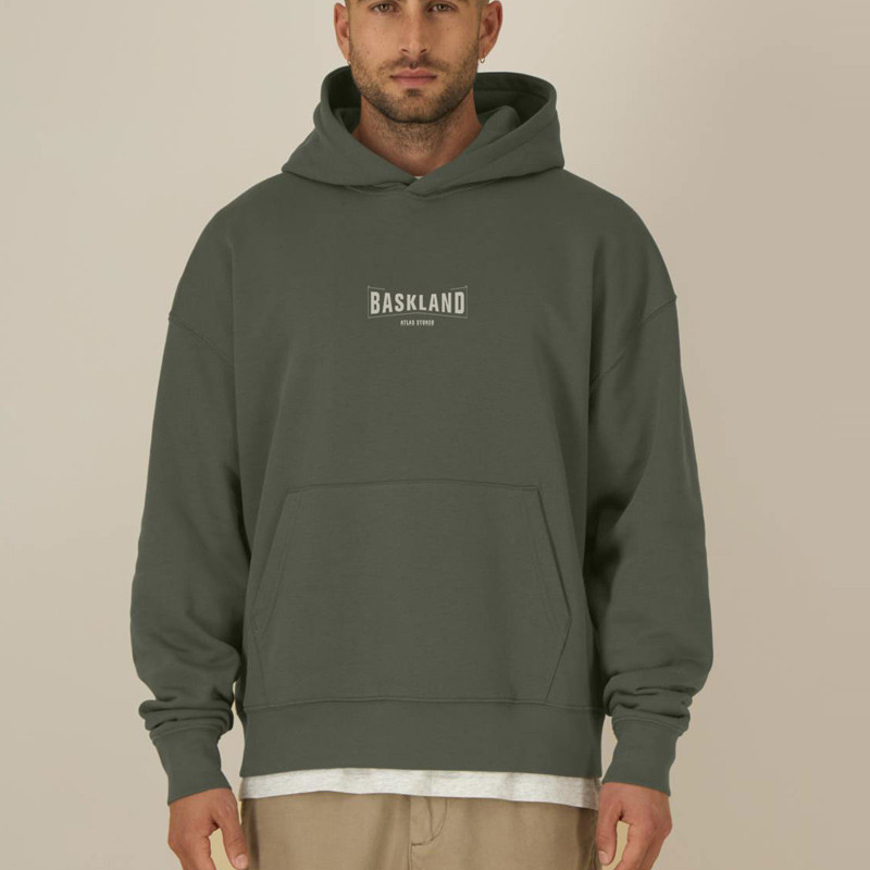 Sudadera Atlas: Baskland Boxy Hood (Khaki Stone)