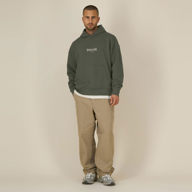 Sudadera Atlas: Baskland Boxy Hood (Khaki Stone)
