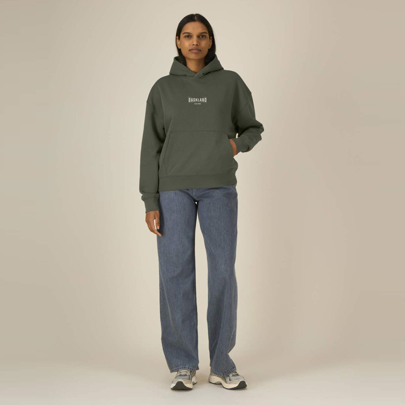 Sudadera Atlas: Baskland Boxy Hood (Khaki Stone)