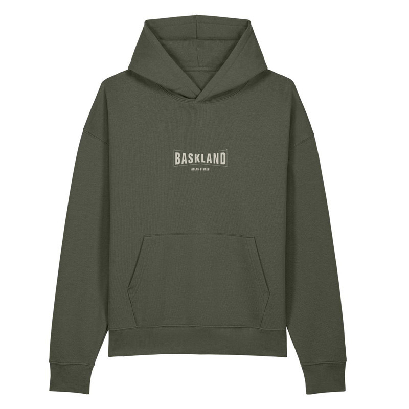 Sudadera Atlas: Baskland Boxy Hood (Khaki Stone)