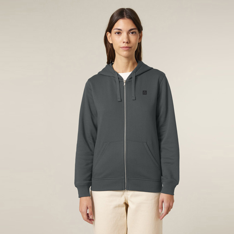 Sudadera Atlas: Roka Zip Hood (Anthracite)