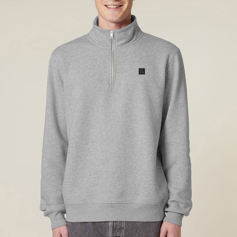 Sudadera Atlas: Roka Half Zip (Heather Grey)