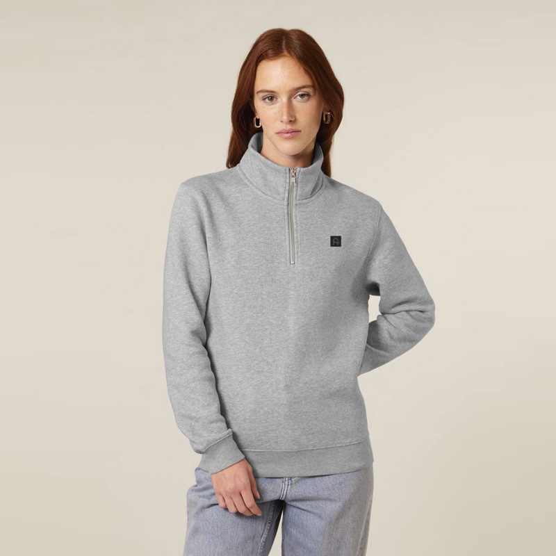 Sudadera Atlas: Roka Half Zip (Heather Grey)