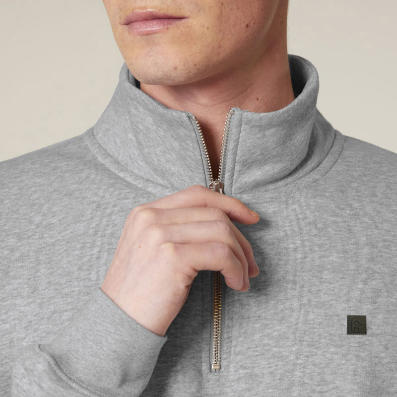 Sudadera Atlas: Roka Half Zip (Heather Grey)