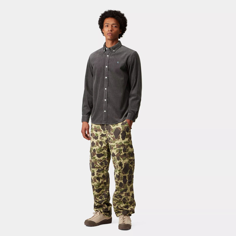 Camisa Carhartt WIP: LS Madison Cord Shirt (Graphite Graphite)