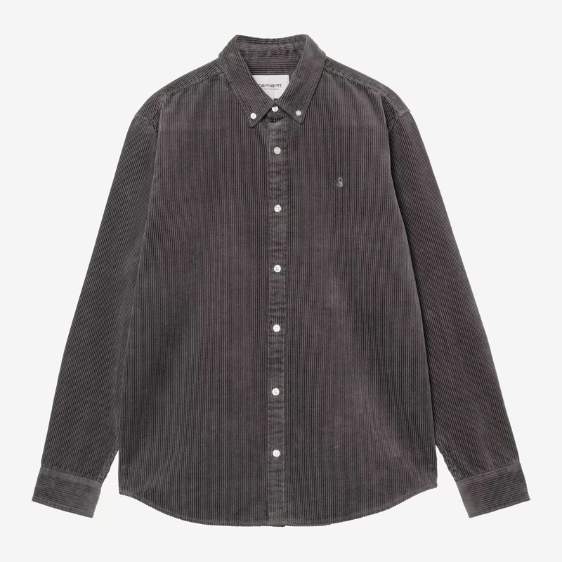 Camisa Carhartt WIP: LS Madison Cord Shirt (Graphite Graphite)