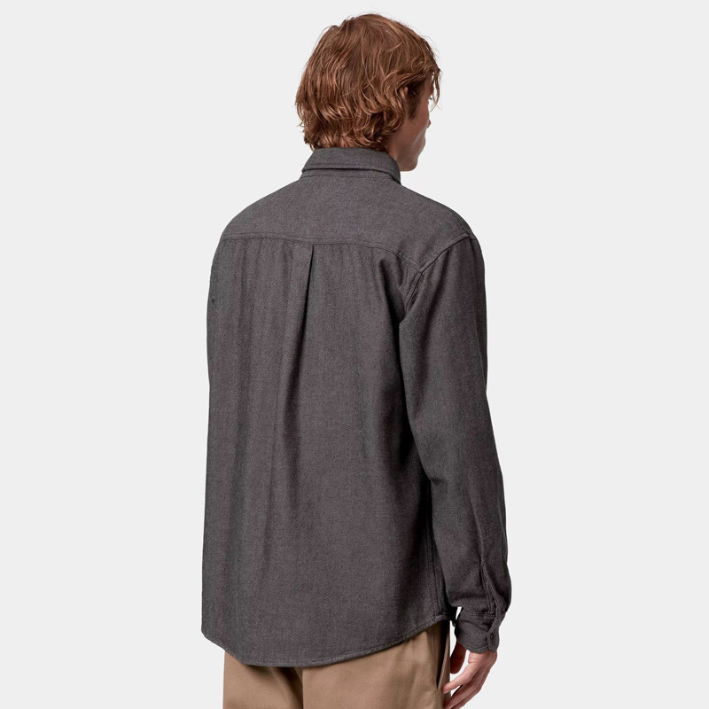 Camisa Carhartt WIP: LS Edgar Shirt (Black Wax)