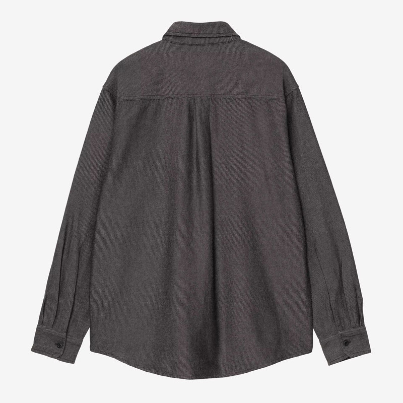 Camisa Carhartt WIP: LS Edgar Shirt (Black Wax)