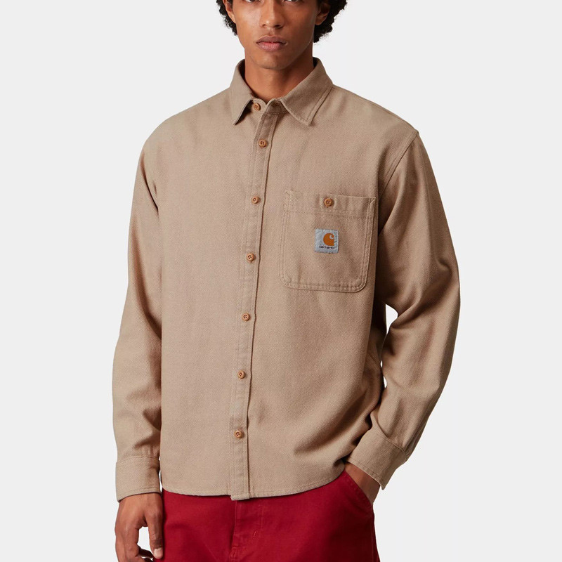 Camisa Carhartt WIP: LS Edgar Shirt (Peanut Wax)