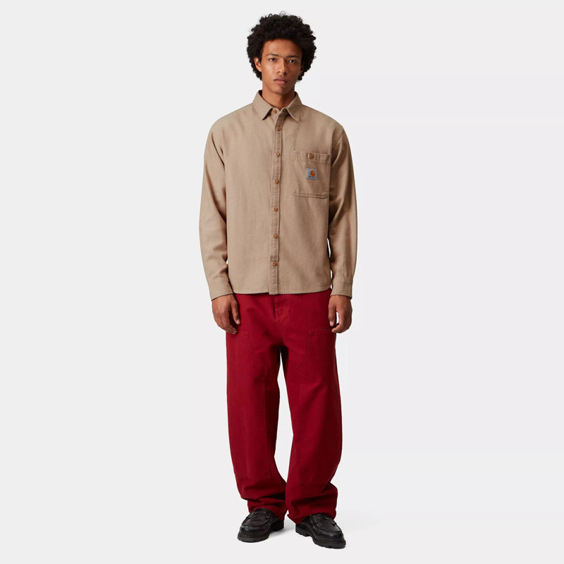 Camisa Carhartt WIP: LS Edgar Shirt (Peanut Wax)