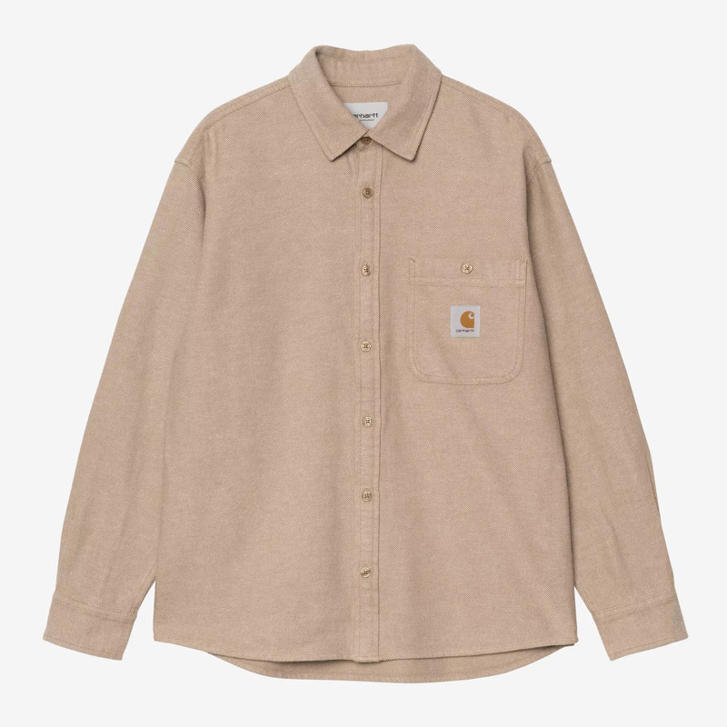 Camisa Carhartt WIP: LS Edgar Shirt (Peanut Wax)