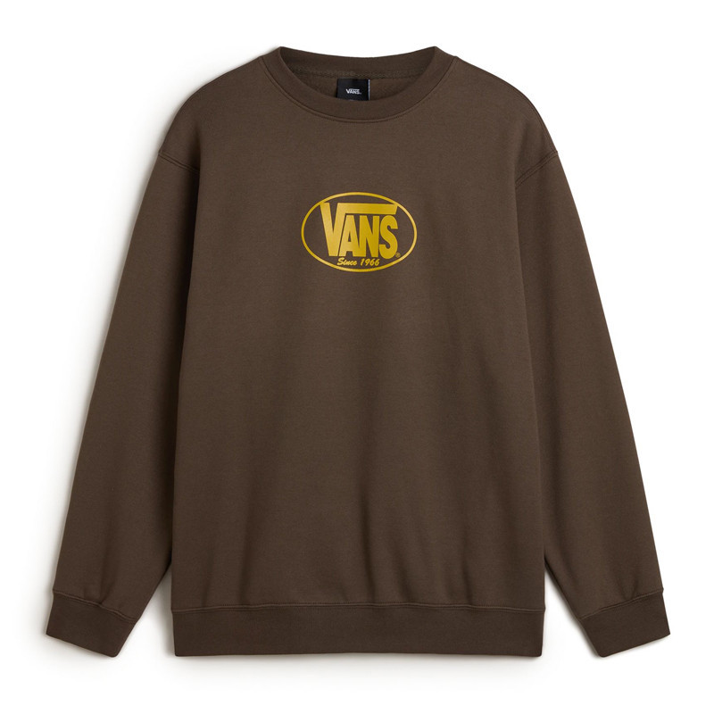 Sudadera Vans: Classic Oval Crew (Coal Brown)