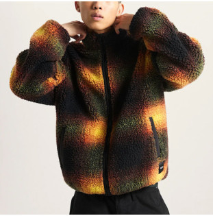 Chaqueta Vans: Heights Sherpa Full Zip (Blk Hrtg Mustard)