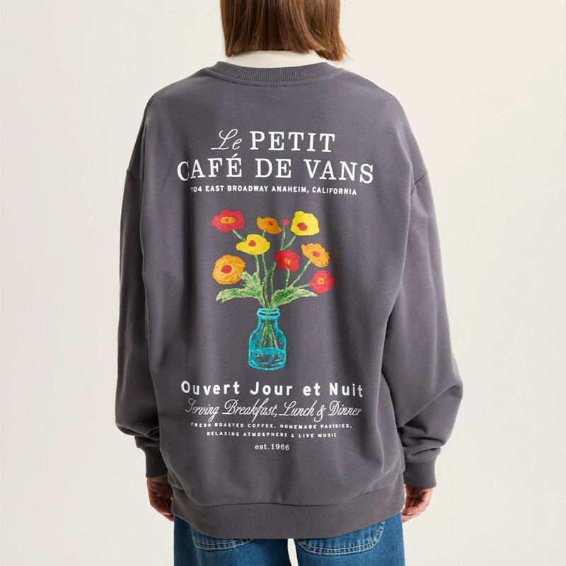 Sudadera Vans: Cafe Vans OS PO (Asphalt)
