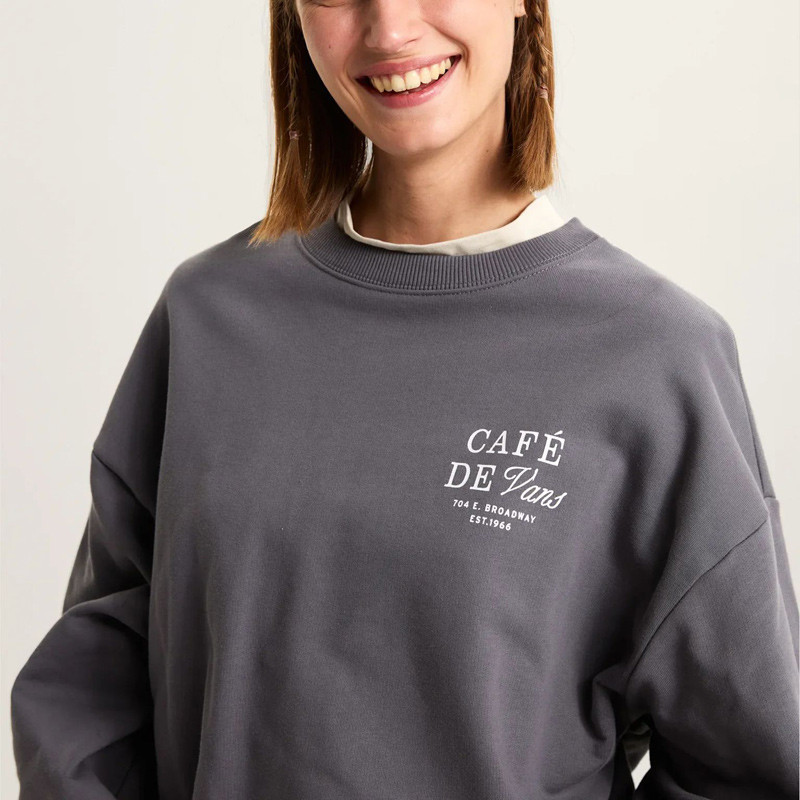 Sudadera Vans: Cafe Vans OS PO (Asphalt)
