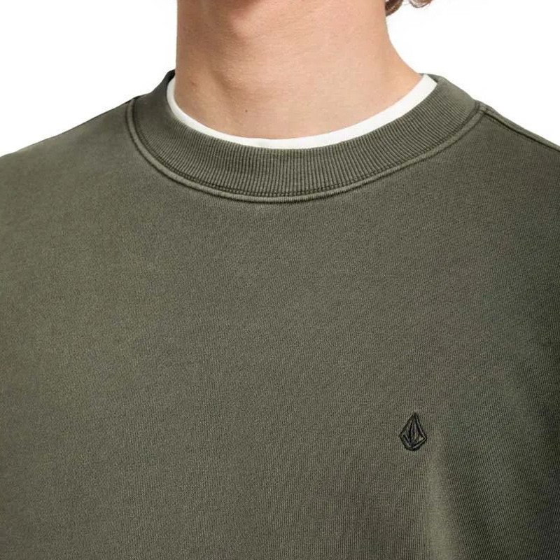 Sudadera Volcom: Single Stone Pw Crew (Dark Olive)