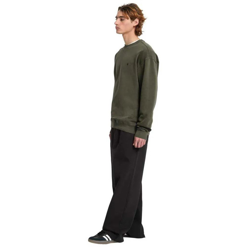 Sudadera Volcom: Single Stone Pw Crew (Dark Olive)