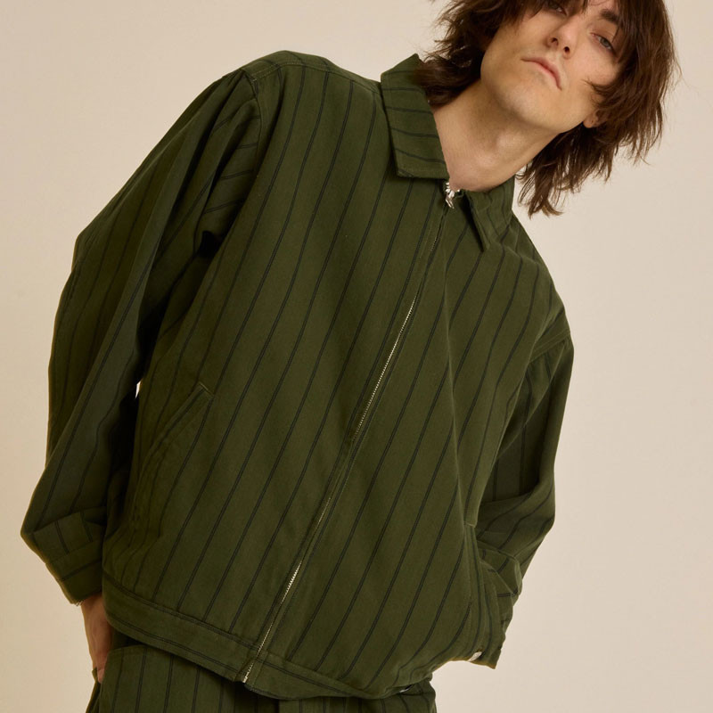 Chaqueta Obey: Obey Stripe Zip Up Jckt (Duffle Bag Mult)