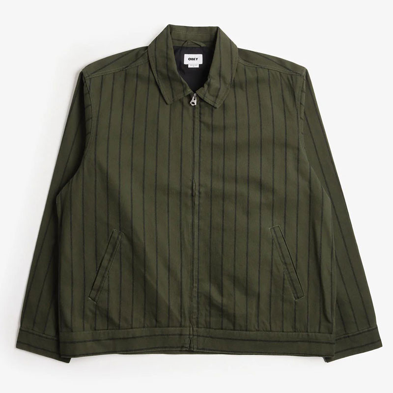 Chaqueta Obey: Obey Stripe Zip Up Jckt (Duffle Bag Mult)