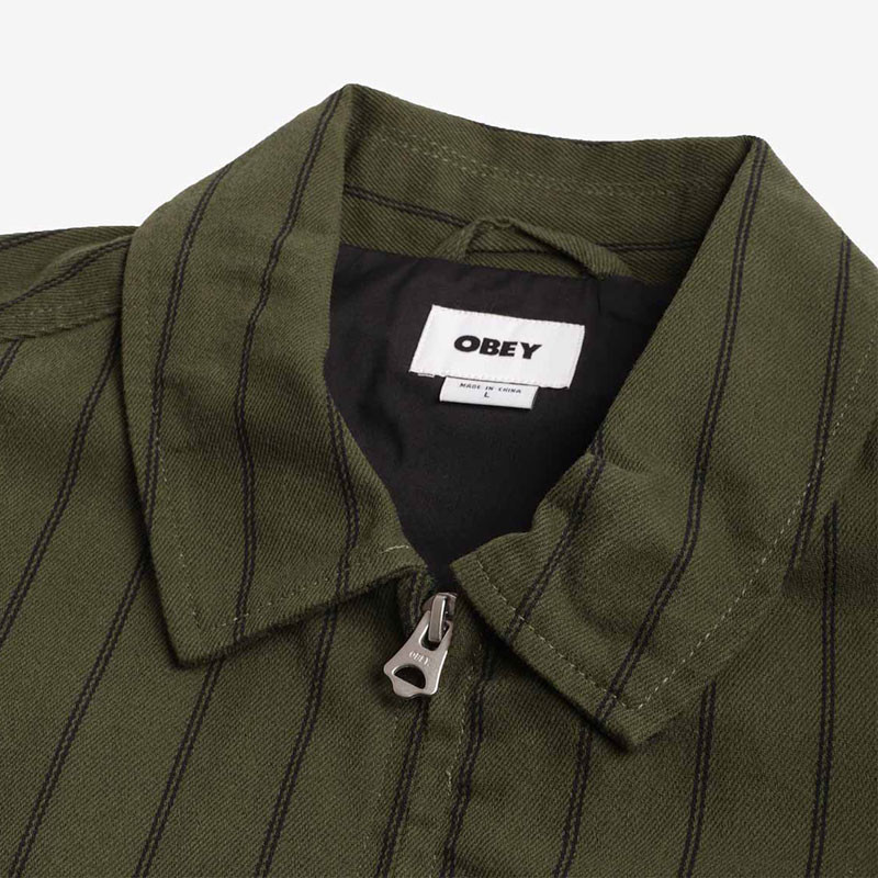 Chaqueta Obey: Obey Stripe Zip Up Jckt (Duffle Bag Mult)