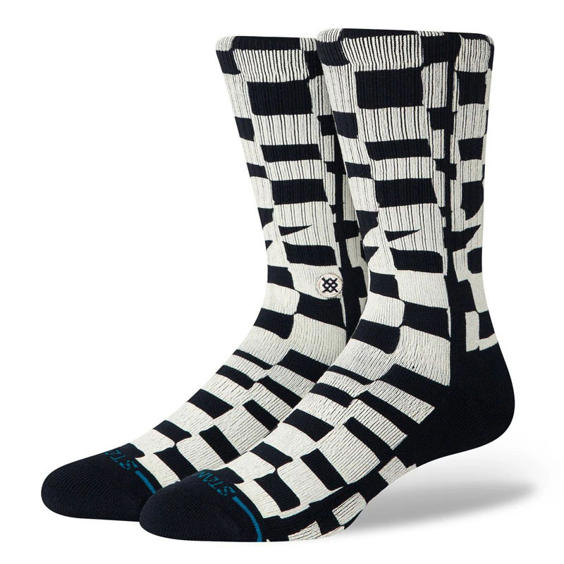 Calcetines Stance: Wave Check Crew (Black)