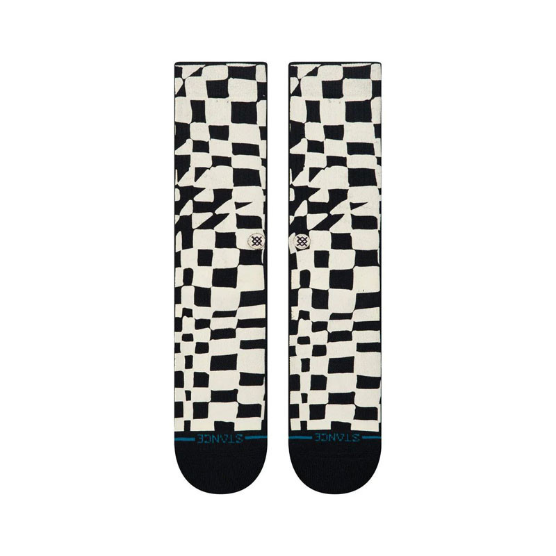 Calcetines Stance: Wave Check Crew (Black)
