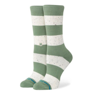Calcetines Stance: Womens Nep Stripe Crew (Green)