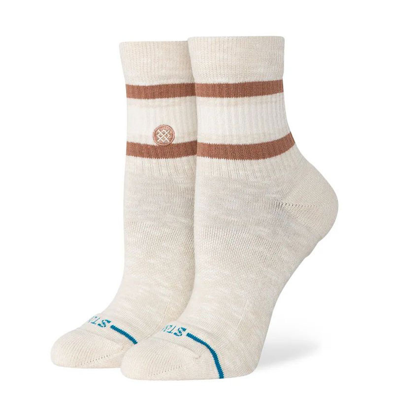 Calcetines Stance: Womens Boyd Slub Quarter (Cream)