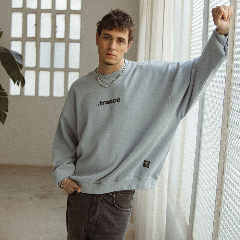 Sudadera Kaotiko: Crew Washed Trance The End (Steel)