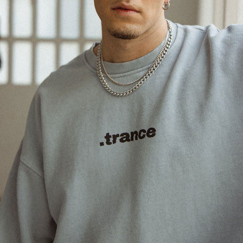 Sudadera Kaotiko: Crew Washed Trance The End (Steel)