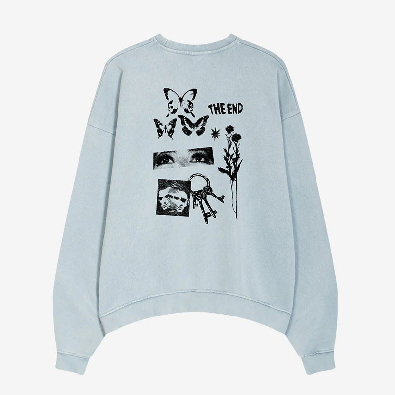 Sudadera Kaotiko: Crew Washed Trance The End (Steel)