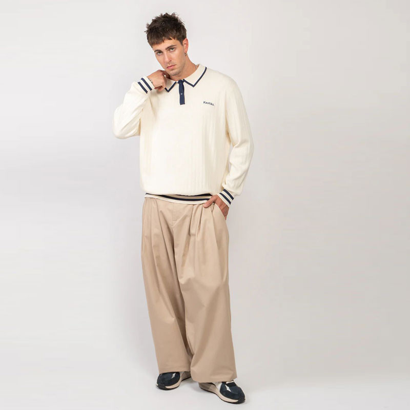 Jersey Kaotiko: Sweater Polo Bon Apetit (Ivory Navy)