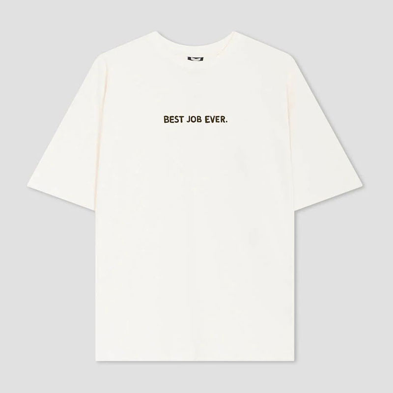 Camiseta Kaotiko: MC Best Job Ever Cotton Organic (Ivory)