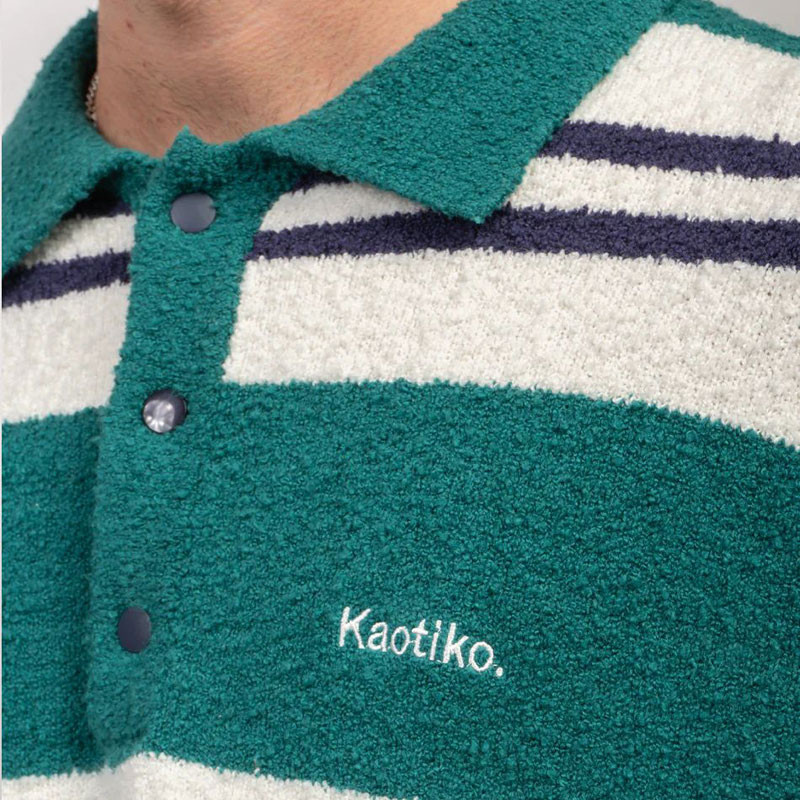 Jersey Kaotiko: Sweater Polo Kaotiko Stripes (Green Navy)