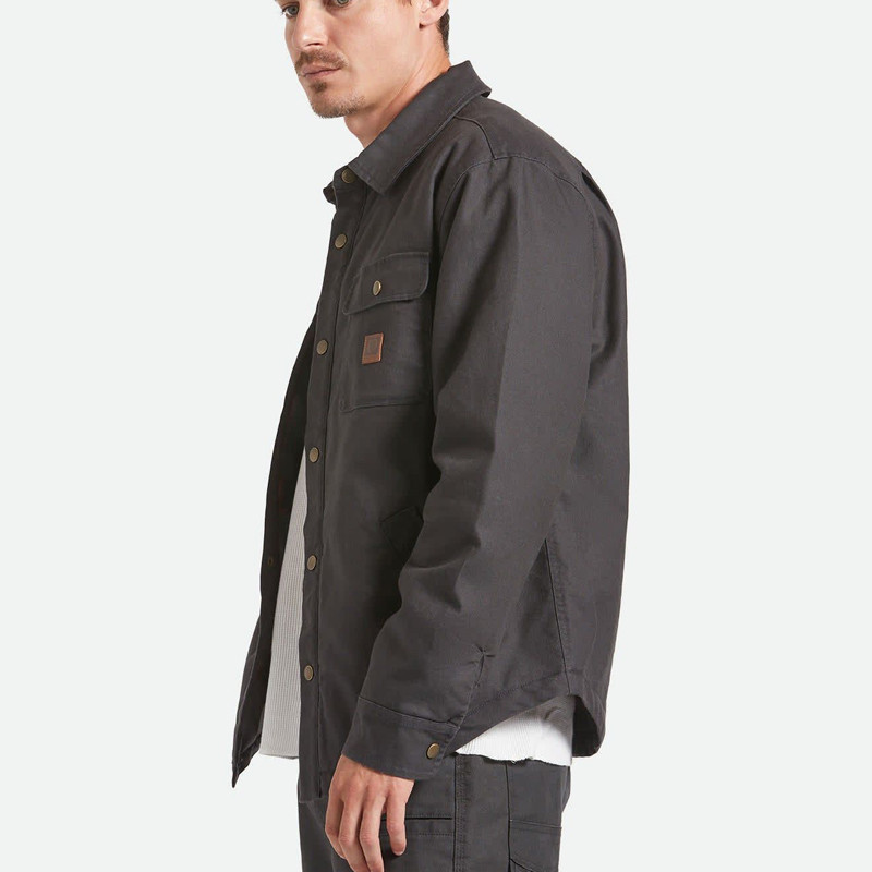 Chaqueta Brixton: Builders Stretch Lined Jkt (Wash Blk Red)